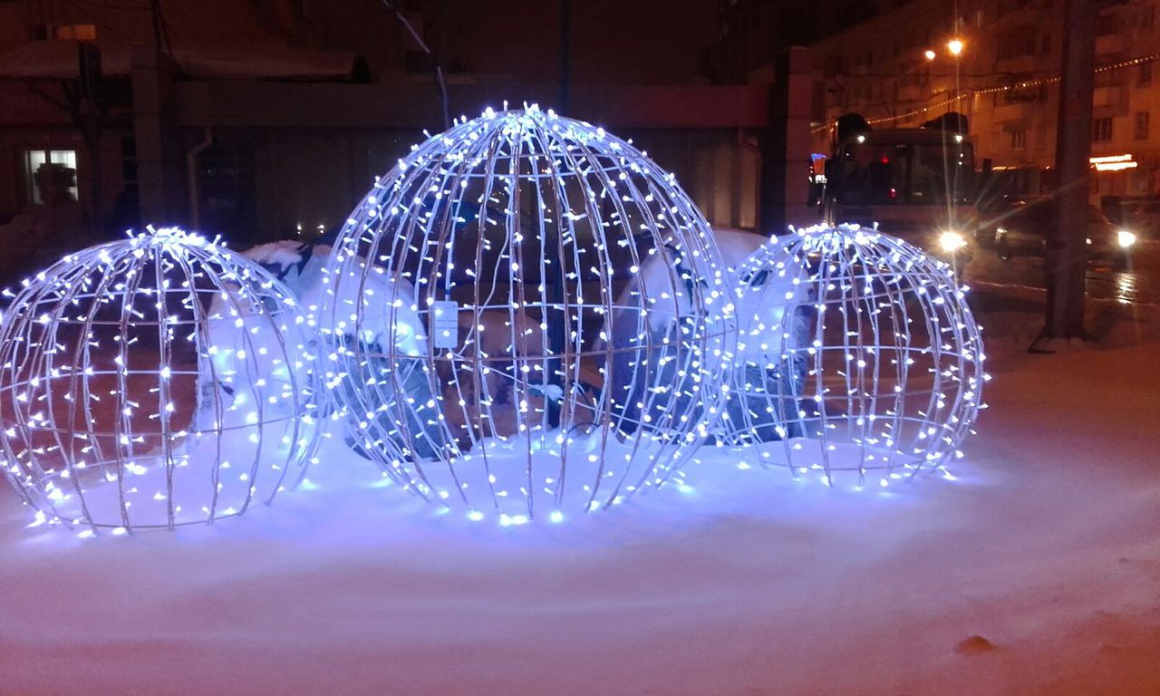 Изготовление новогодних светодиодных шаров для улицы г.Уфа